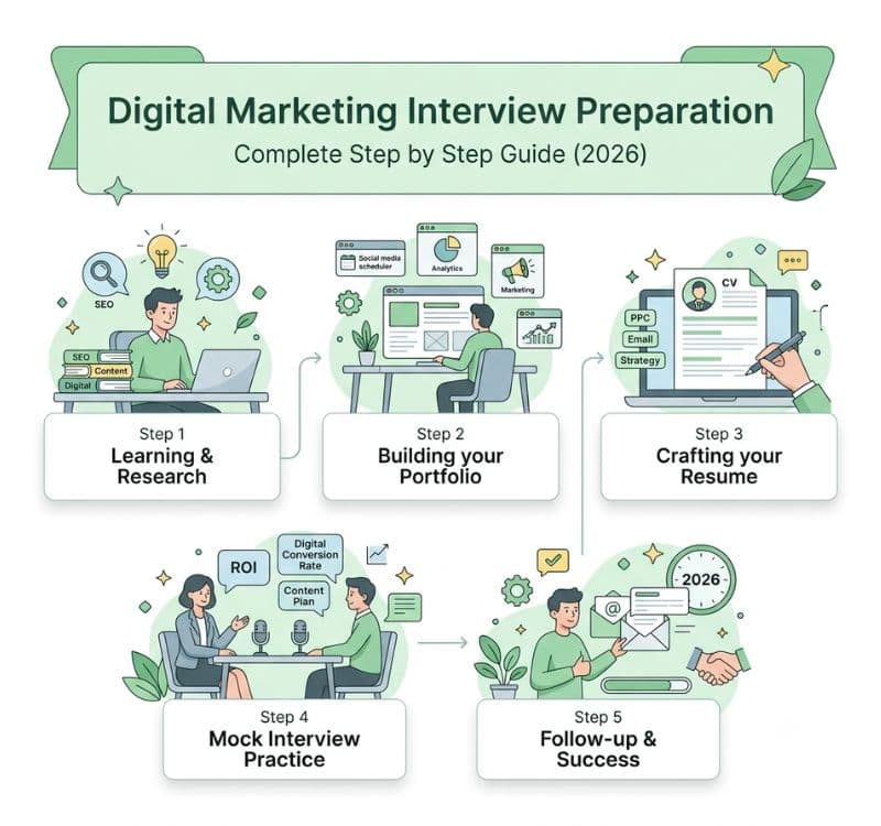 Digital Marketing Interview Preparation: Complete Step by Step Guide (2026)